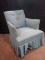 Blue Upholstered Slipper Chair