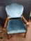 Antique Upholstered Mahogany Armchair