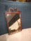 Antique Mahogany Hanging Mirror w/ Open Bonnet Work\