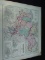 Antique 1800s Colored J.H. Colton Lithograph Map-Germany