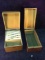 Pair Vintage Wooden Finger Dovetailed Recipe/Notecard Boxes