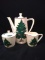 Contemporary Christmas Teapot, Sugar and Creamer