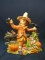 Contemporary Ceramic Scarecrow Figurine -chip on hand