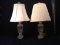 Pair Crystal Table Lamps