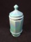 Vintage Ceramic Blue Iridescent Storage Jar