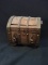 Vintage Wooden Dome Top Treasure Chest Jewelry Box