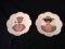 Pair Cloth Decoupage Plates-Frank and Dene