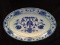 Antique Villeroy and Boch Dresden Blue and White Oval Platter