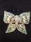 Vintage Rhinestone Butterfly Brooch-Clear