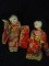 Pair Antique Paper Mache  Head Oriental Doll-