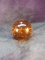 Artisan Studio Art Glass Paperweight-Amber with Bubbles