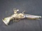 Historically Accurate Reproduction Flintlock Pistol-Black with Gold Accents