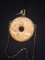 Historically Accurate Reproduction Faux Ivory Black Powder Donut Flask Pouch with Chain