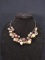 Costume Jewelry-Smoke Colored Beaded Necklace