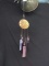 Artisan Shell Windchime with Amethyst Stained Glass Chimes