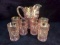 Antique Pink Imperial Pitcher & Glass Set