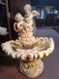 Painted Concrete Angel Garden Water Feature-3 pc-NO SHIPPING