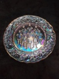 Imperial Iridescent Christmas Plate-9th Day