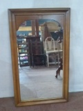 Vintage Pecan Framed Mirror