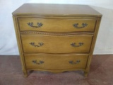 Antique Bleached Mahogany 3 Drawer Chest by Drexel