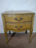 Antique Bleached Mahogany Two Drawer Side Table by Drexel