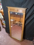 Vintage Pecan Hanging Mirror