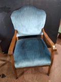 Antique Upholstered Mahogany Armchair