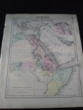 Antique 1800s Colored J.H. Colton Lithograph Map-Africa
