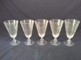 Collection 5 Crystal Etched Stems