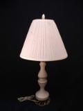 Vintage Pink Satin and Spelter Lamp