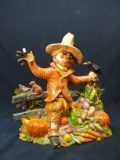 Contemporary Ceramic Scarecrow Figurine -chip on hand