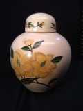 Contemporary Hand painted and Decoupage Ginger Jar