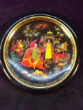Vintage Hand painted Russian Porcelain Plate-Price on Red Horse