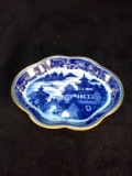 Blue and White Mottahedeh Tea Bag Dish