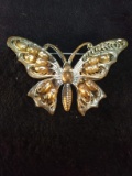 Vintage Silver and Metal Butterfly Brooch