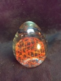 Artisan Studio Art Glass Paperweight-Egg