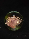 Artisan Studio Art Glass Paperweight-Anemone