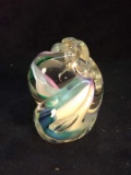 Artisan Studio Art Glass Paperweight-Multicolor Swirl