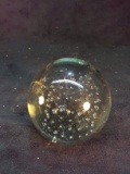Artisan Studio Art Glass Paperweight-Clear Bubbles