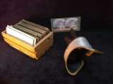 Antique Victorian Stereoscope Viewer with Cards By Monarch