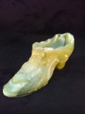Antique Slag Glass Shoe