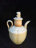 19th Century Porcelain Teapot with Squirrel Steaming Lid