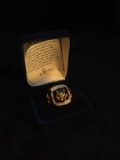 US Army Signet Ring with Rhinestones