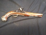 Historically Accurate Reproduction Flintlock Pistol-Wooden Stock w/ High Relief Detail