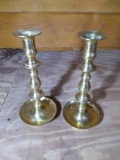 Pair Brass Japan Candlesticks