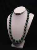 Costume Jewelry-Painted Beaded Necklace