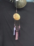 Artisan Shell Windchime with Amethyst Stained Glass Chimes