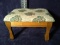 Contemporary Upholstered Oak Footstool