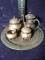 5 Piece Silver Plate Tea Service and Tray