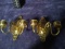 Pair Brass Double Arm Wall Sconces